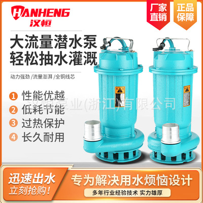 WQD无堵塞污水泵家用农用排污泵抽水工程潜污泵抽粪泥浆泵