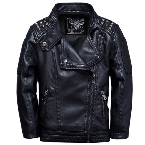 Children's Leather Jackets 2024 Spring and Autumn New Korean Style Boys' Leather Jackets Fashion Children's Leather Jackets Girls Manufacturer