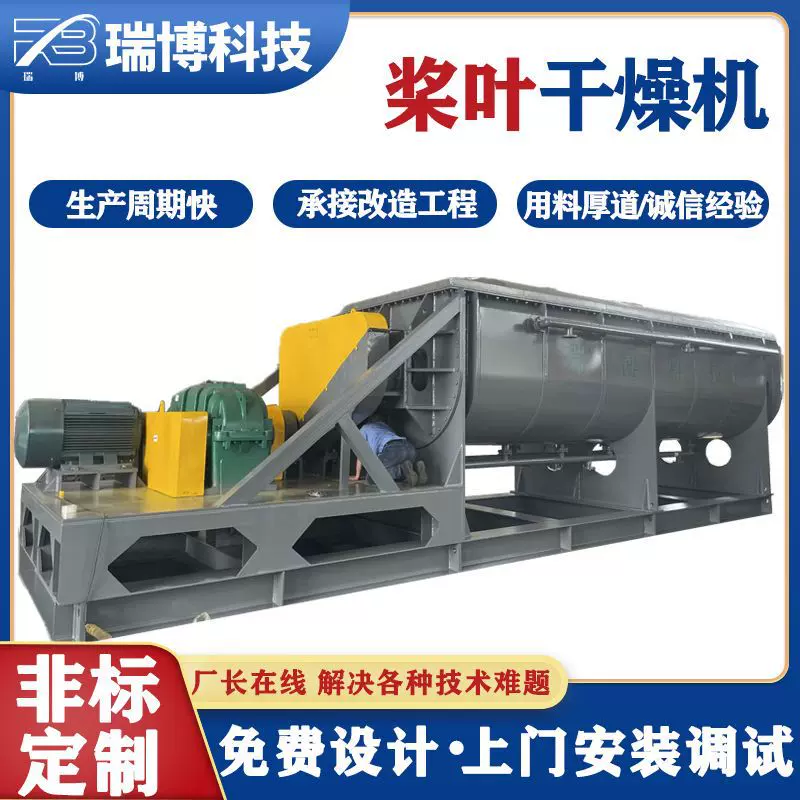 瑞博非标定制空心桨叶干燥机印染烘干2205干燥设备碳酸钙双桨