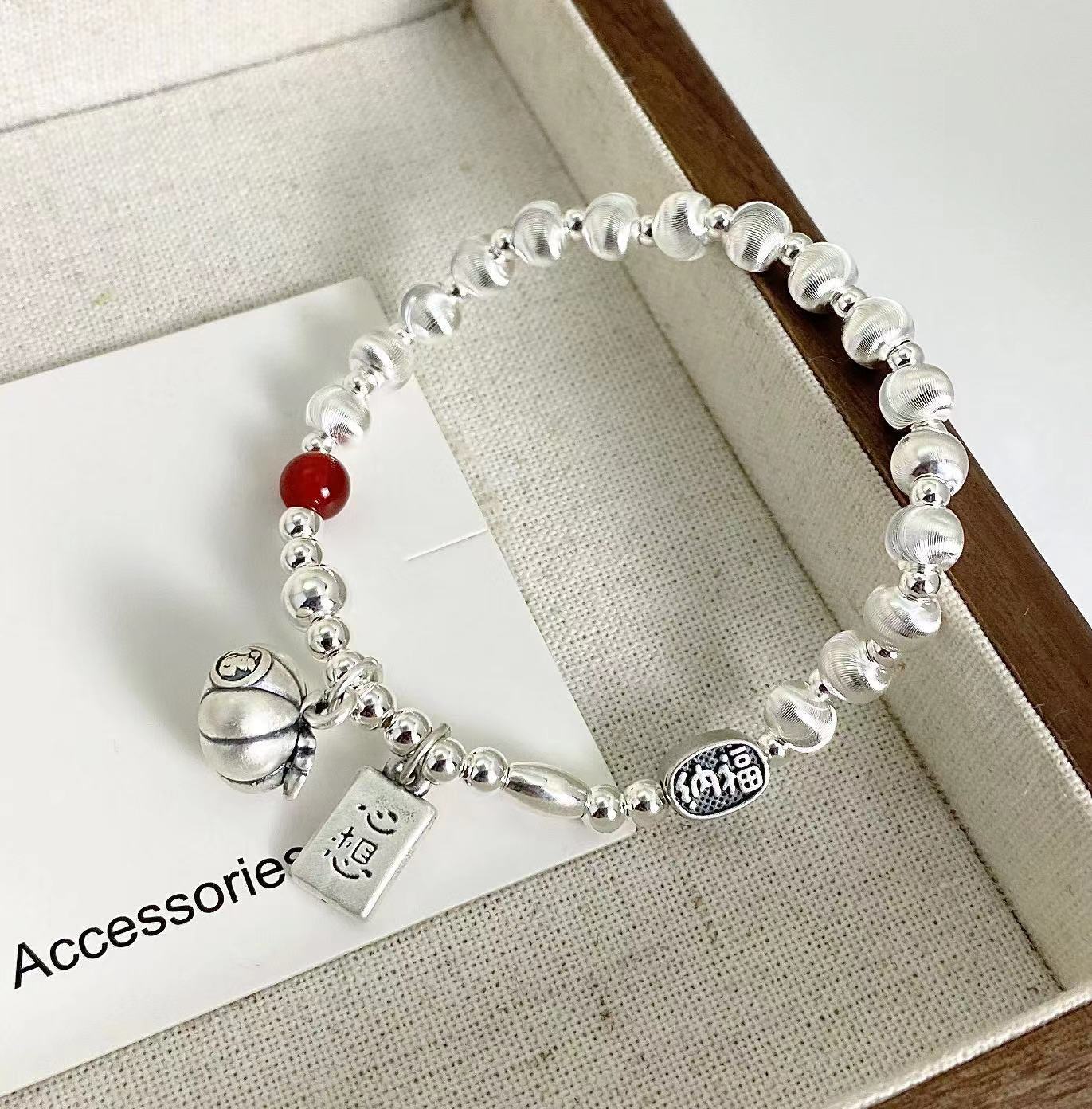 招财纳福柿子手串