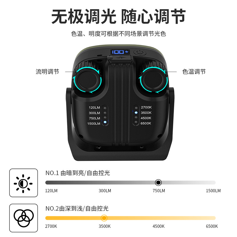 Iluminación al aire libre camping lanzamiento led luz de atmósfera camping luz de tienda camping luz principal