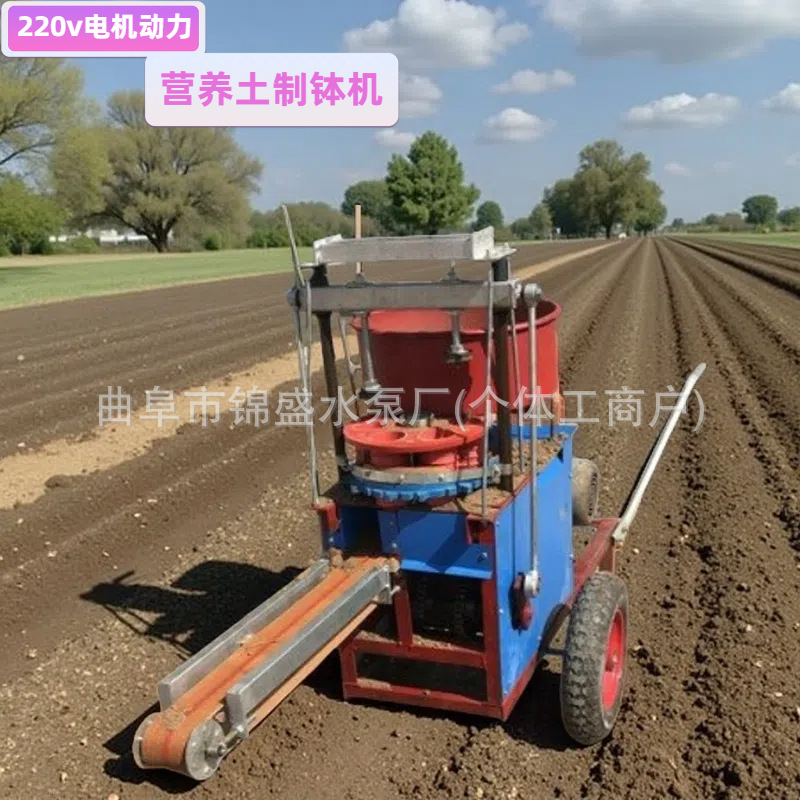 专业种植西瓜苗辣椒苗土块自动打钵机 花卉钵苗装杯机