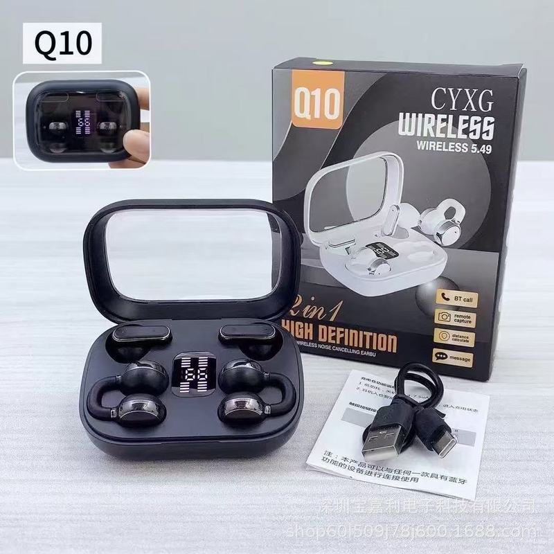国境を越えた新しい Q10 バイノーラル カップル モデル ワイヤレス Bluetooth ヘッドセット OWS クリップオン スポーツ ノイズ キャンセリング ヘッドセット超長バッテリー寿命|undefined