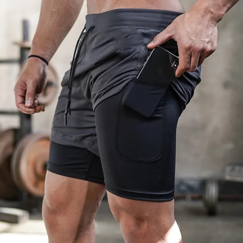 Professional Marathon Running Shorts Men's Summer Ice Silk Quick-Drying Lined Fitness Training Sports Pants Luminous Reflective Professional Marathon Running Shorts Men's Summer Ice Silk Quick-Drying Lined Fitness Training Sports Pants Luminous Reflective