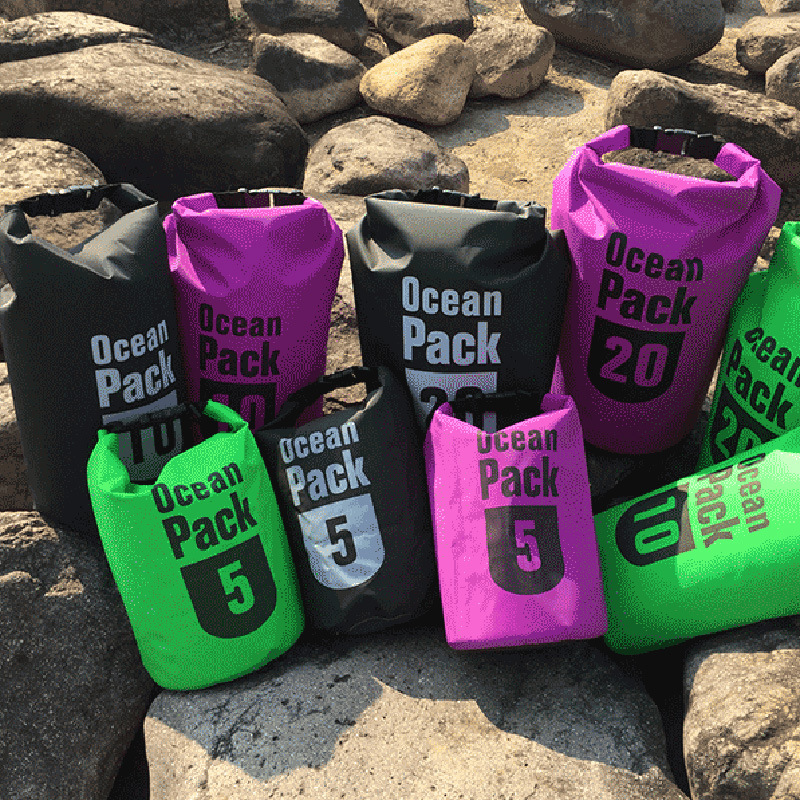 Cross-Border Thickened Waterproof Bucket Bag, Outdoor Rafting Bag, Waterproof Bag, Snorkeling and Swimming Mobile Phone Waterproof Bag Wholesale