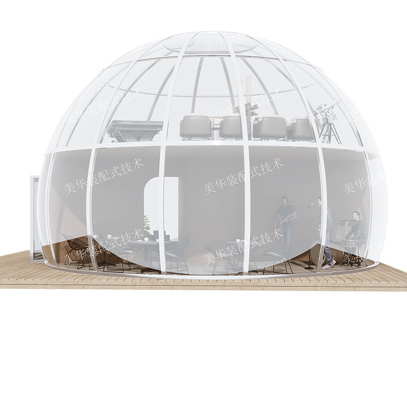 Red al aire libre PC estrella habitación burbuja tienda de campaña transparente vidrio punto escénico restaurante jardín villa sala de sol móvil