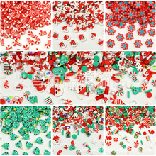 软陶圣诞系列混款圣诞软陶雪花糖果拐杖圣诞老人软陶片DIY材料