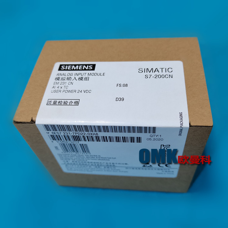 西门子PLC 6ES7231-7PD22-0XA8可编程控制器昱控plc模块智能