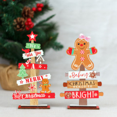 新しいクリスマス装飾品祝日のデスクトップクリスマスツリー装飾クリスマスツリー装飾台クリスマス木製装飾品