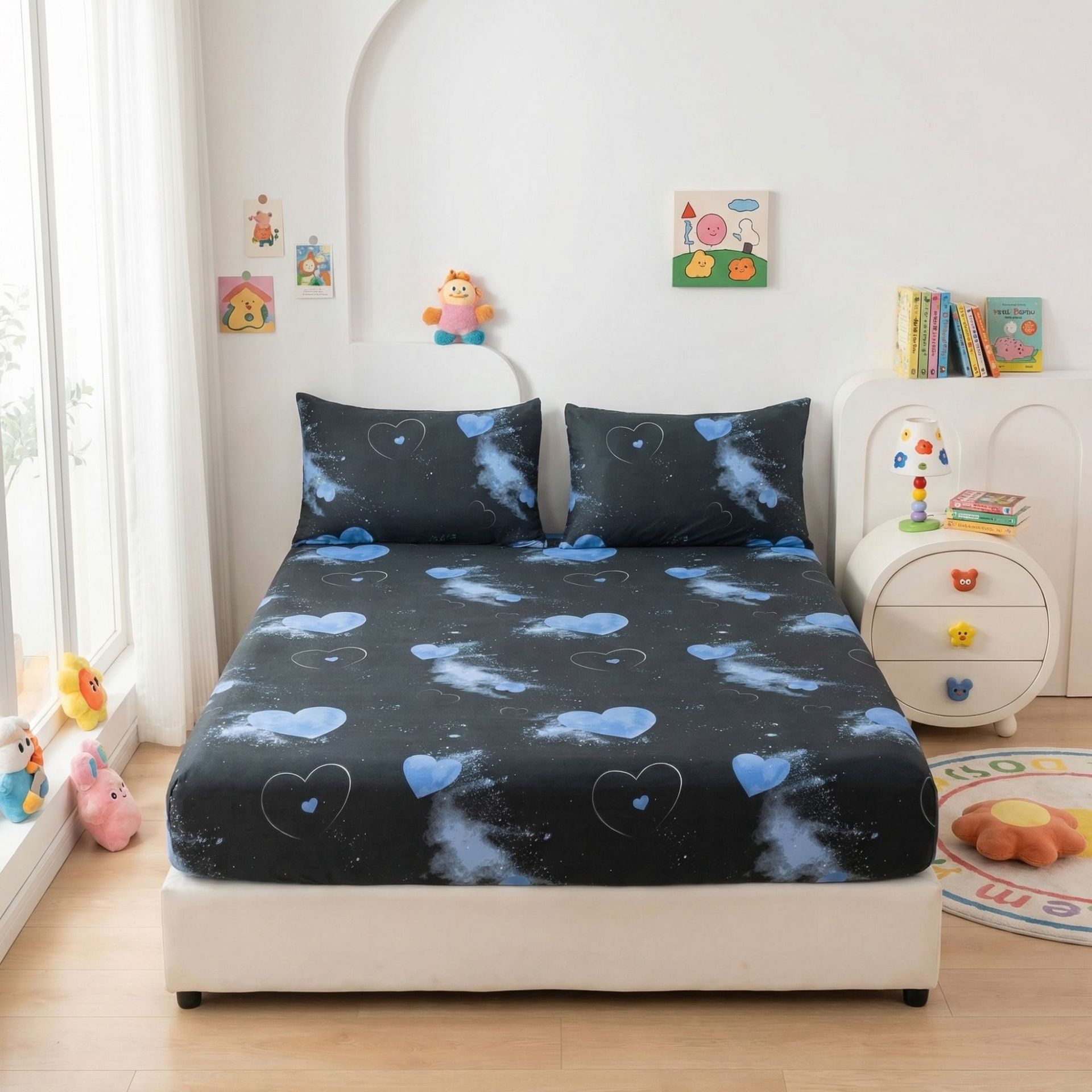 Funda de cama fija Colcha Simmons Cubierta protectora Cubierta de polvo Colchón Cubierta de cama individual Doble individual Sábana de cama antideslizante transfronteriza