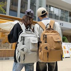 跨境尼龙布双肩包带鞋仓休闲大容量电脑旅行男女时尚简约学生书包