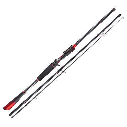 Chiren cross-border carbon straight handle three-section lure rod, long-range cast ML adjustable fishing rod, sliding floating fishing rod wholesale