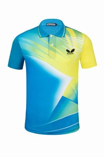 20 new butterfly table tennis jacket quick-drying lapel sports short-sleeved men's and women's lovers competition group purchase team uniform