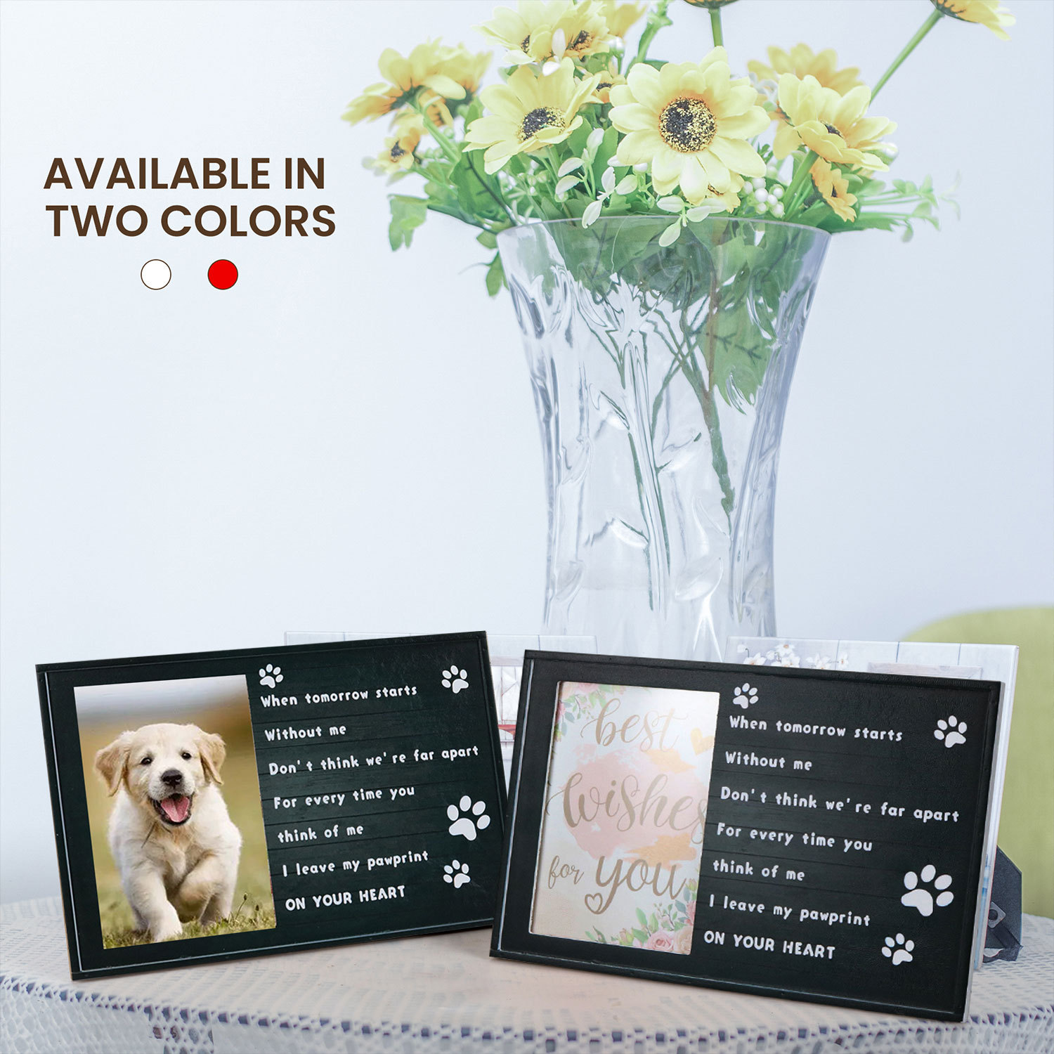 Nuevo marco de fotos conmemorativo de madera para mascotas transfronterizo nacimiento licencia conmemorativa Marco de Fotos decoración marco de fotos de madera para mascotas