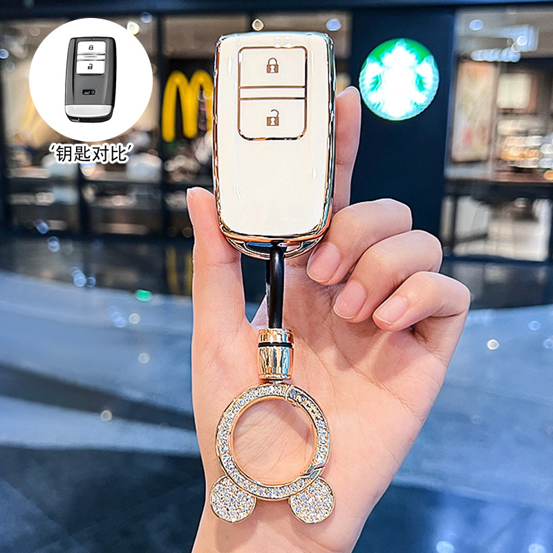 [Acura Smart 2버튼] 골드 엣지 화이트 + 골드 회전 버클