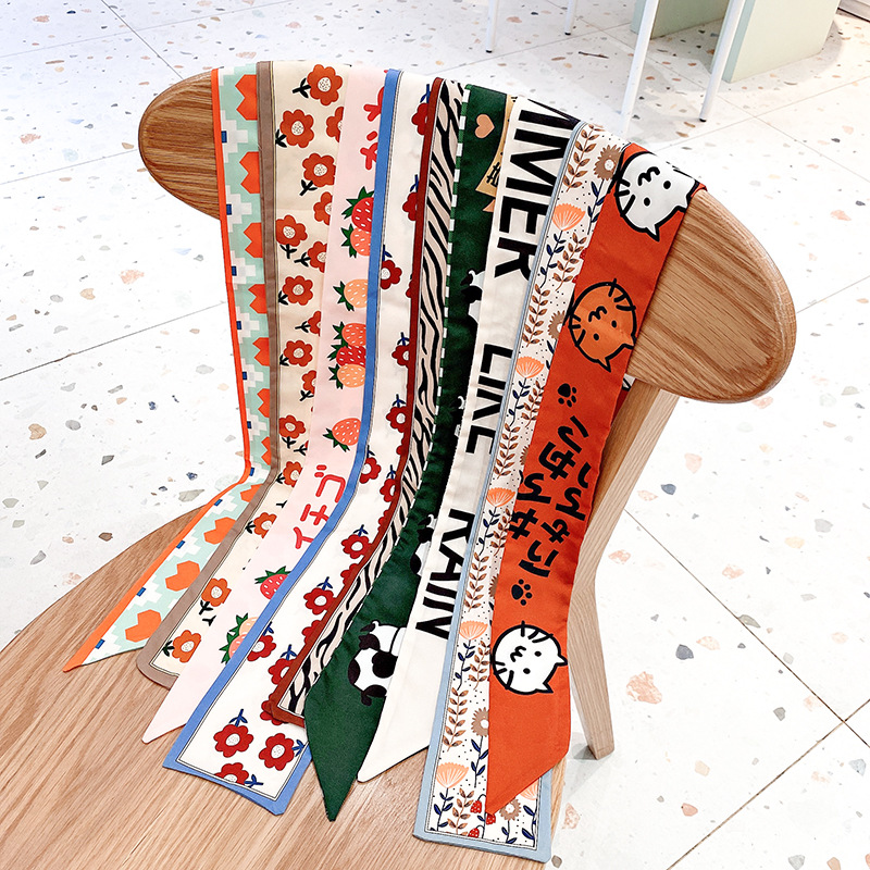 Nuevo estilo banda de pelo de las mujeres cinta corbata de pelo estilo coreano Cola de Caballo cinta pequeño arco fresco bufanda accesorios para el cabello cuerda de pelo mujeres