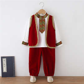 少数民族服儿.童春秋个服饰苗族土家族羌族彝族男.童兄弟演出服