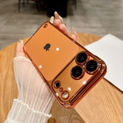 iPhone16用ケース、超薄型電気メッキ、フレームレス、Apple 17Promax保護ケース、15透明、新モデル