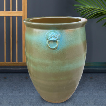 景德镇陶瓷仿古大缸腌菜缸椭圆异形手工庭院养鱼水缸艺术摆件