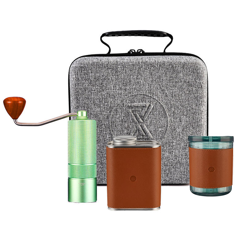 Caja de regalo de cafeteria de viaje al aire libre, conjunto de taza de filtro de café de lavado a mano, molino de frijoles