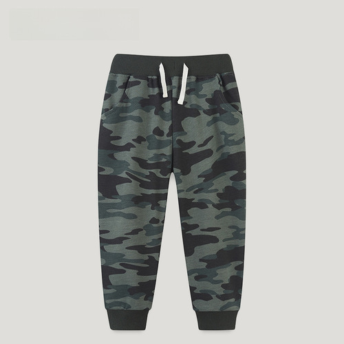 New Fall  Camouflage Cargo Pants for Young Children - European and American Style, Boys' Belted Ankle Sports Pants