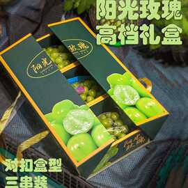 高档阳光玫瑰礼盒空盒包装盒晴王葡萄三串独立包装礼品盒送人有面