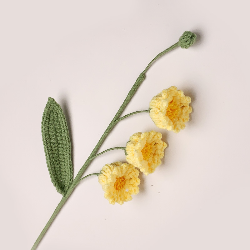 玫瑰花编织花束假花手工钩针仿真花毛线花朵成品情人节教师节礼物|undefined