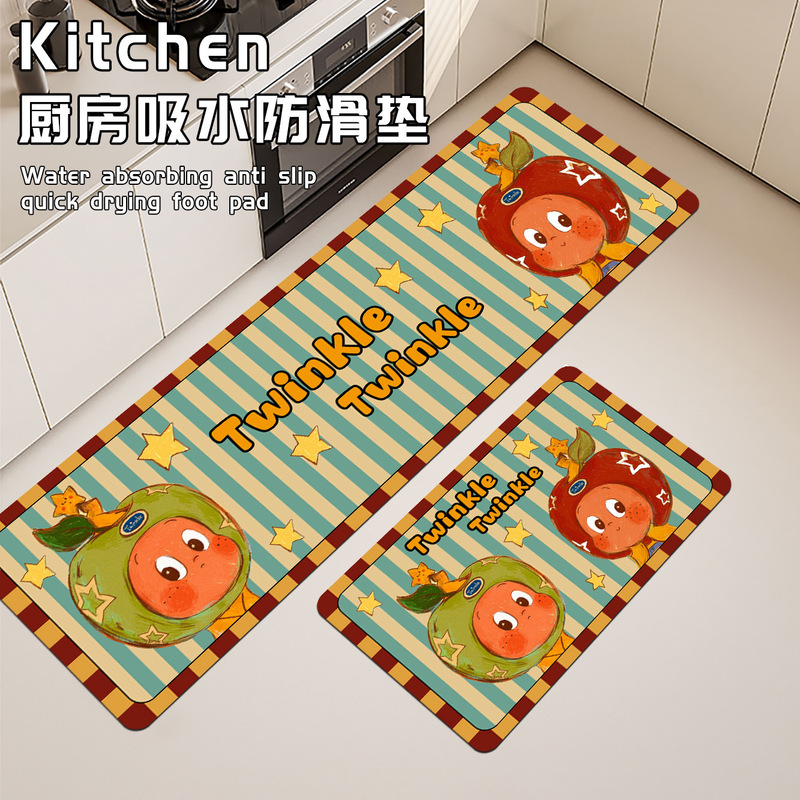Cartoon Cute Star-Shaped Diatom Mud Two-Piece Set Kitchen Floor Mat Bathroom Toilet Water-Absorbent Non-Slip Foot Mat Cartoon Cute Star-Shaped Diatom Mud Two-Piece Set Kitchen Floor Mat Bathroom Toilet Water-Absorbent Non-Slip Foot Mat