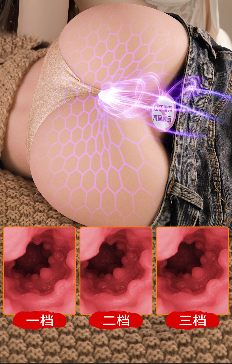 Jiuai Solid Doll TPE Male Masturbator Realistic Vagina and Buttocks Manual Inverted Mold Device — detail image 11