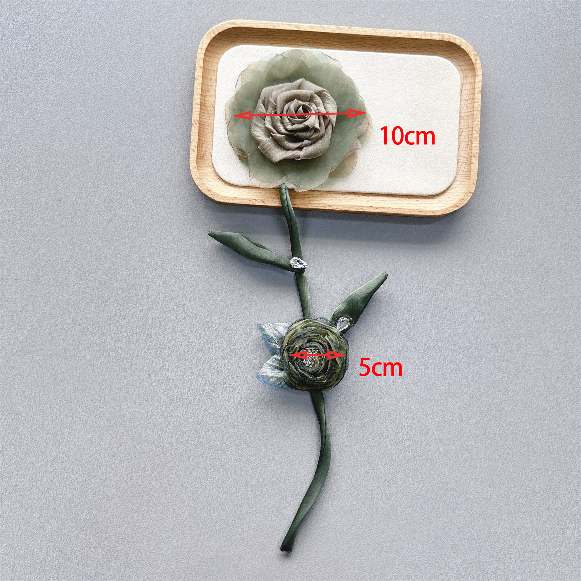 Hijo de malla coreano hecha a mano multicapa decoración floral estereoscópica decalcas de flores de dos colores vestido accesorios de ropa infantil