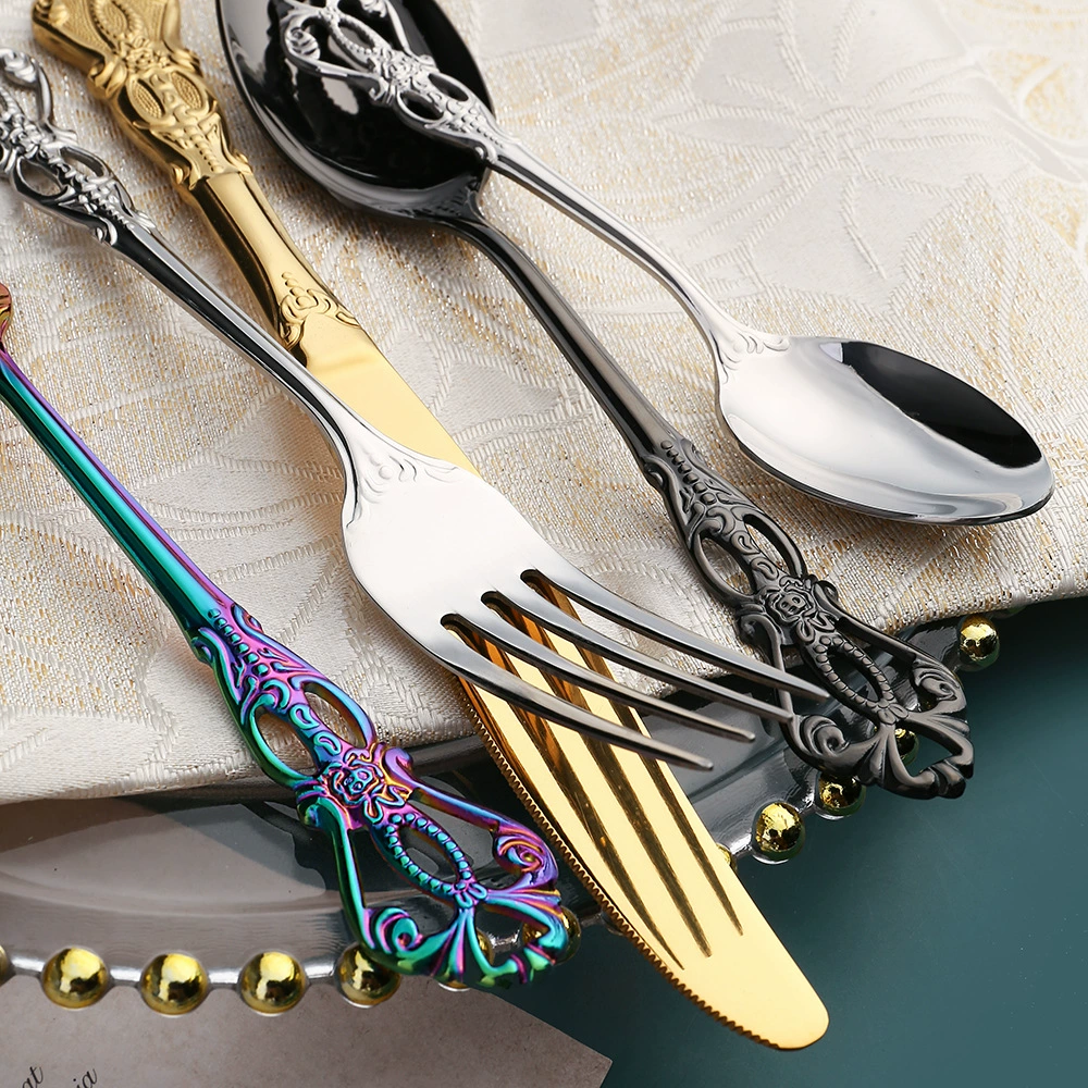 Q Huang Court Cross -граница Amazon Western Tableware Hollow Rongs Spoon Bulls and Bannar Bulls and Downship