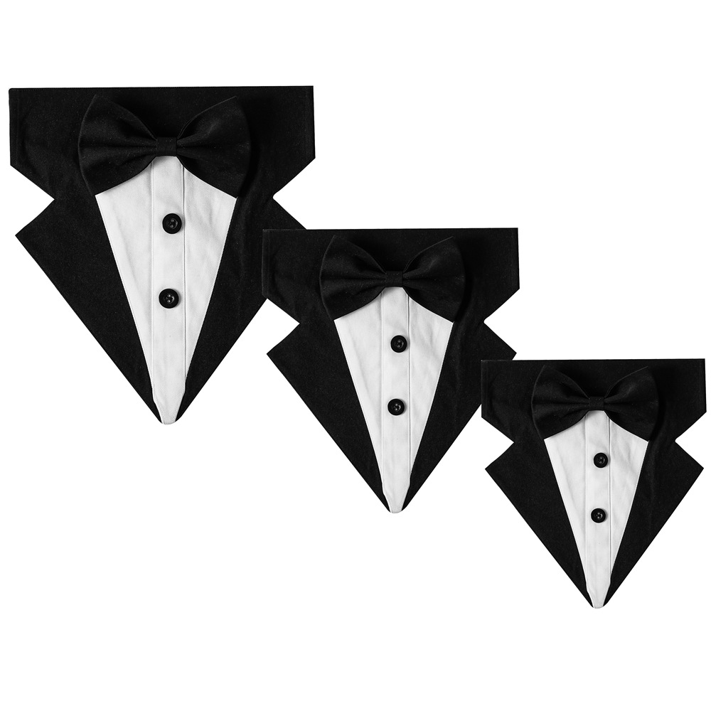 Fabricante en stock transfronterizo nuevo traje británico popular corbata guapo mascota triángulo boda satén saliva toalla