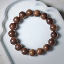 印度老山檀香12mm17颗虎皮纹横纹黑肉沉水手串檀香木男女同款佛珠