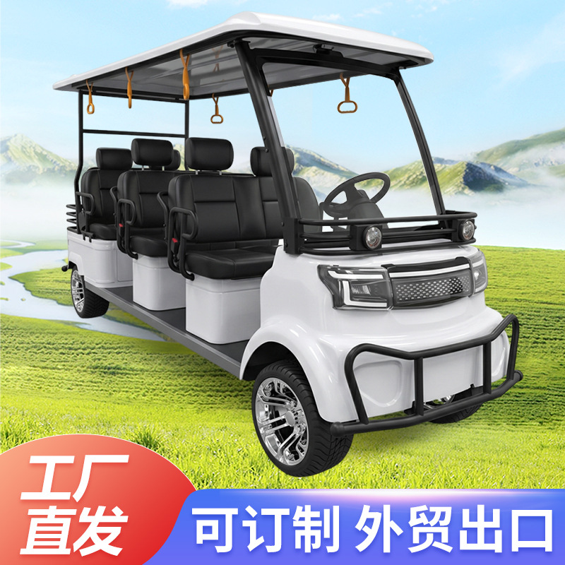 Carritos de golf, vehículos eléctricos de movilidad para zonas turísticas, exportables para comercio exterior, y vehículos de cuatro ruedas para recepciones de hoteles. image 1