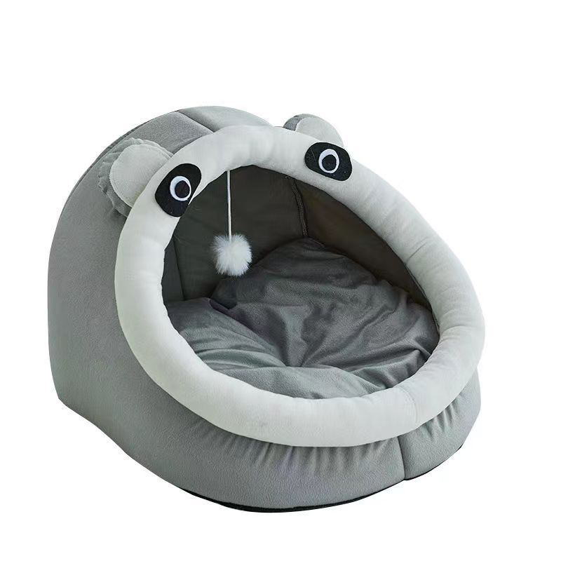 귀여운 회색 부두 + 담요