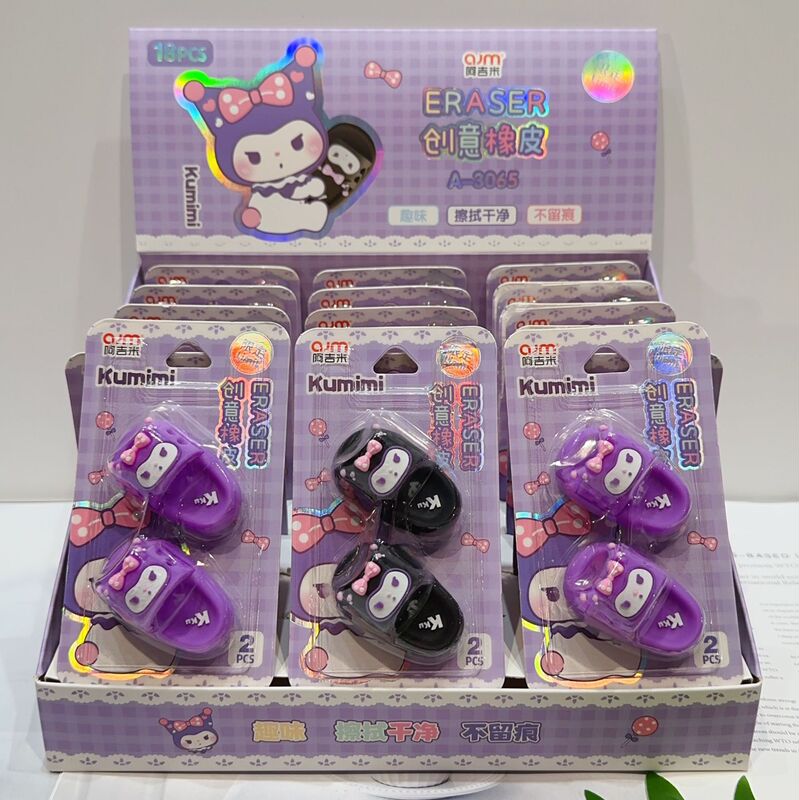 New Cartoon Kumimi Slippers Eraser Cute Student Creative Sandal Shape Eraser Wipes Clean