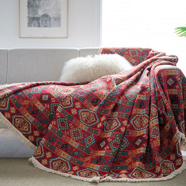 Yimanqiyun one-piece sofa towel prevent cat scratching red festive…