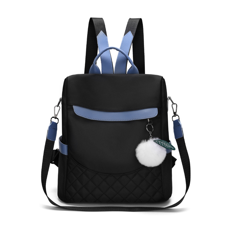 Spot wholesale 2023 nueva mochila antirrobo de nailon casual para mujer, mochila simple y versátil de gran capacidad de doble uso