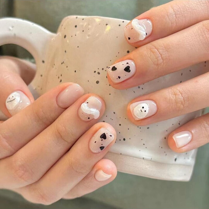 Pure hand-worn armour summer xingle | pure hand-worn armour spring and summer children's fun wind graffiti ice through milk white beauty