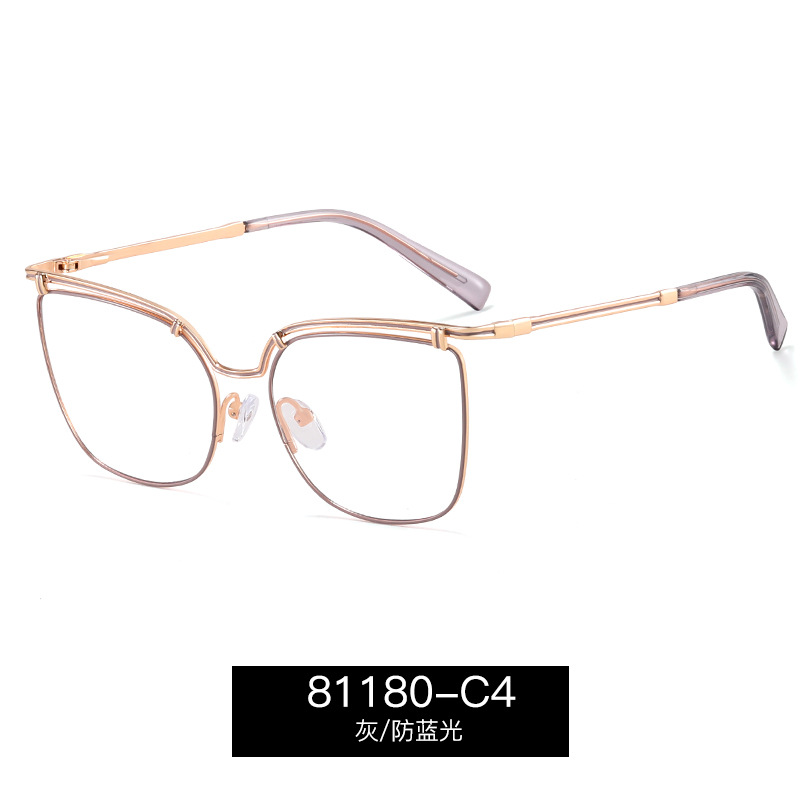 81180 marco de gafas de moda ligero y delgado anteojos de luz azul anteojos de cara delgada con anteojos de miopía anteojos de metal