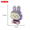 6367 Gray purple rag cloth sitting posture
