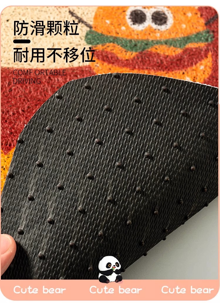 Universal Car Floor Mats, Car Foot Mats, Driver's Wire Ring Car Carpets, Car Foot Mats, Cute Cartoons