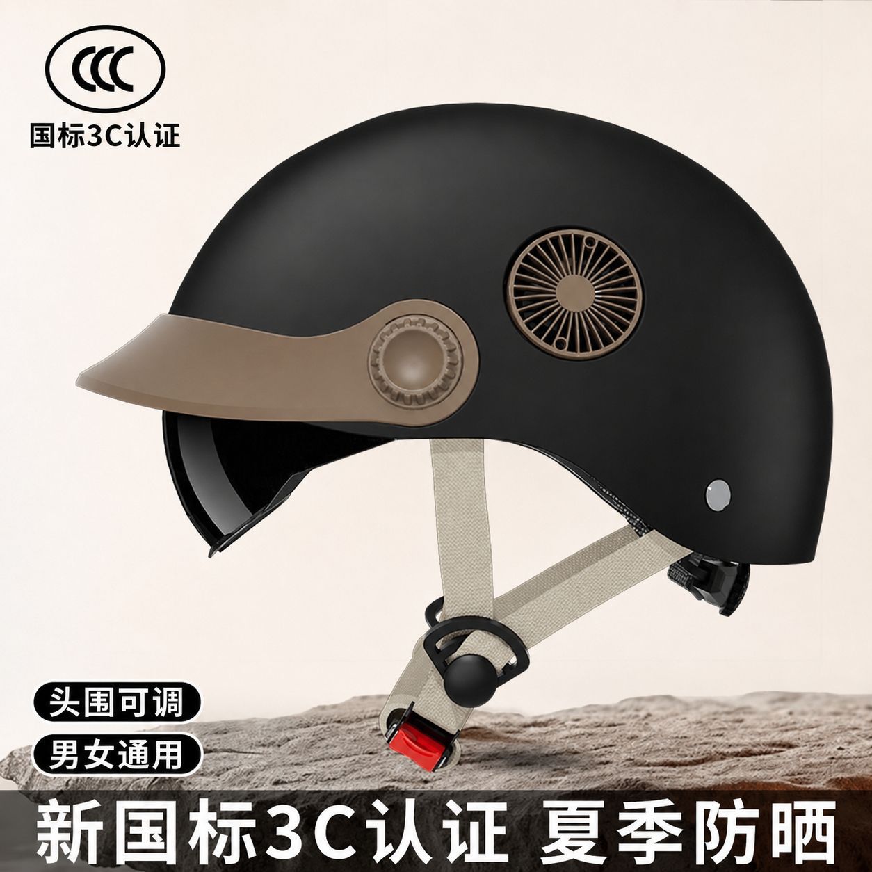 National standard high-end hidden lens helmet for electric scooters and motorcycles, rainproof, Class A, 3C certified, unisex