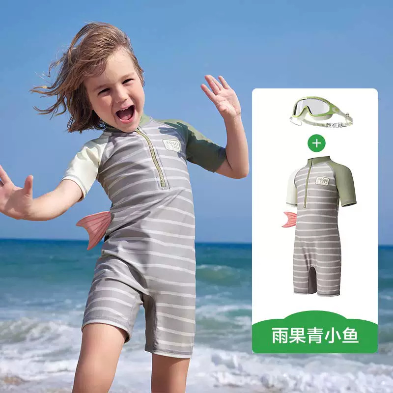 Traje de Baño de Una Pieza Infantil de Fibra de Poliéster Protección Solar y Antibacteriano para Natación image 11