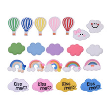 气球云朵diy饰品配件手机壳胸针装饰平面pvc配饰软胶贴片小号卡通