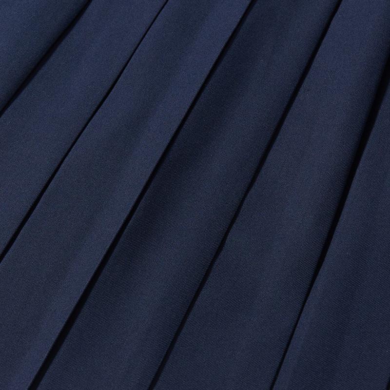 선원 세트 JK 스커트 블랙 플리츠 스커트 짧은 스커트 네이비 스커트 JK 유니폼 대학 스타일 블랙 스커트