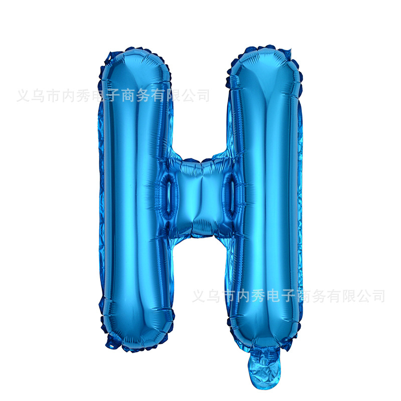 Estilo americano Delgado 16 pulgadas inglés carta globo pequeño tamaño A- Z cumpleaños boda habitación decoración aluminio película globo al por mayor