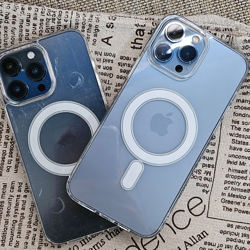 iPhone 18 için uygun Magsafe manyetik telefon kılıfı, şeffaf akrilik 17 Pro tam koruma sert kılıf 16 Pro Max