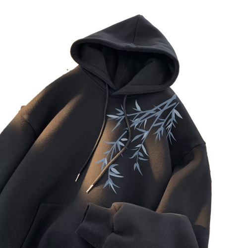 Youth Heavyweight Hooded Sweatshirt Men's 2024 Spring and Autumn Long-Sleeve Hooded Sweatshirt Trendy Ins American Streetwear Hoodie