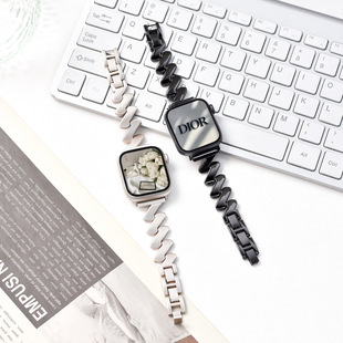 [wave pattern] for AppleWatch metal strap apple watch S8 new creative personality strap iw